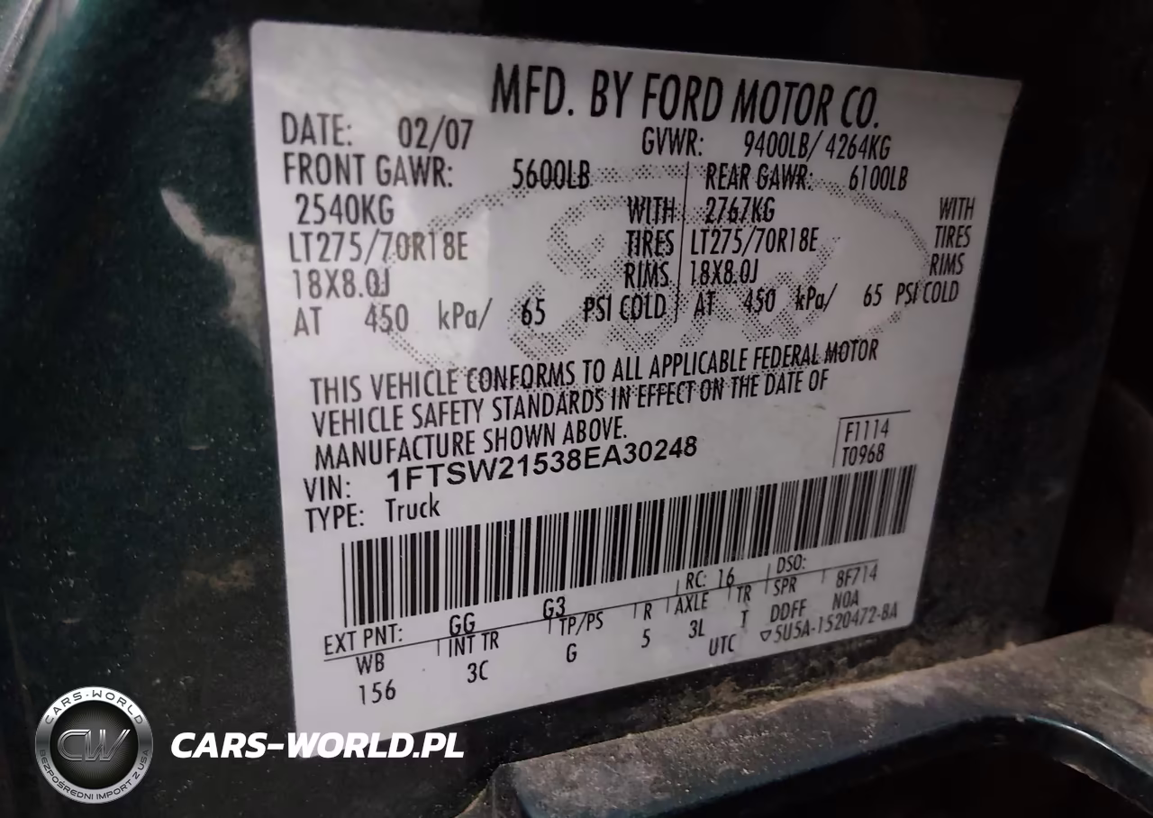 2008 Ford F-250 Xlt VIN:1FTSW21538EA30248 - 9