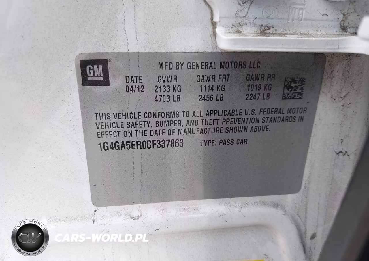 2012 Buick Lacrosse VIN:1G4GA5ER0CF337863 - 9