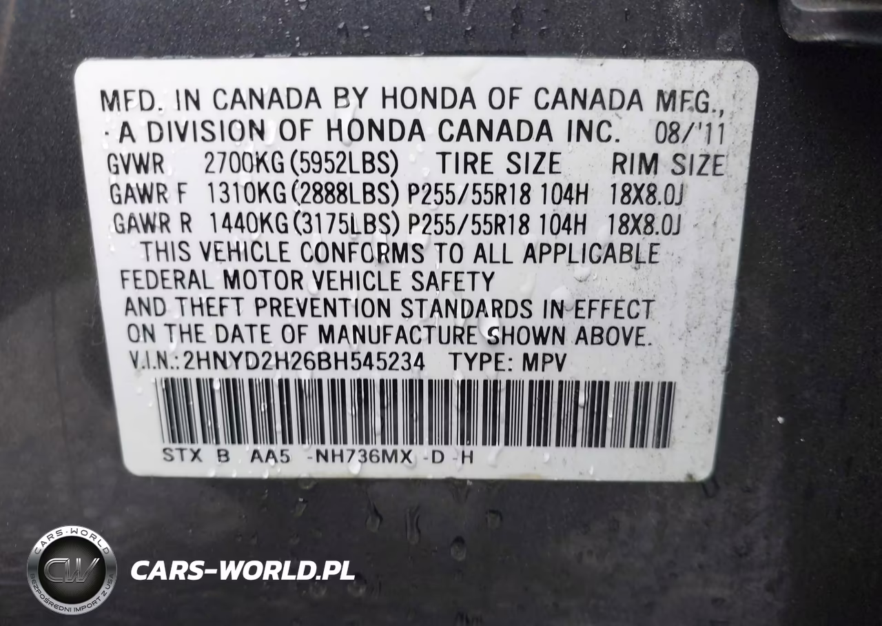 2011 Acura Mdx VIN:2HNYD2H26BH545234 - 9