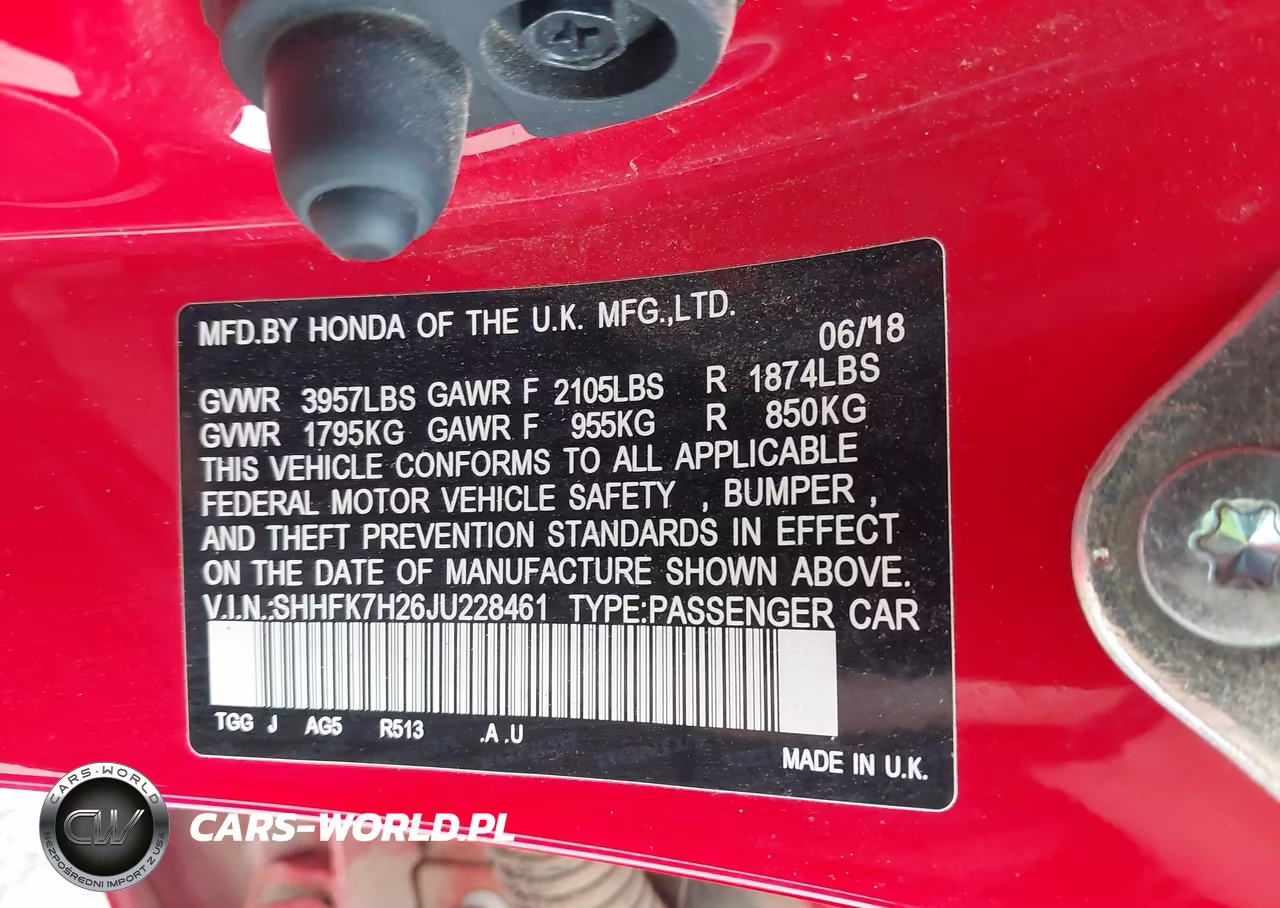 2018 Honda Civic Lx VIN:SHHFK7H26JU228461 - 9
