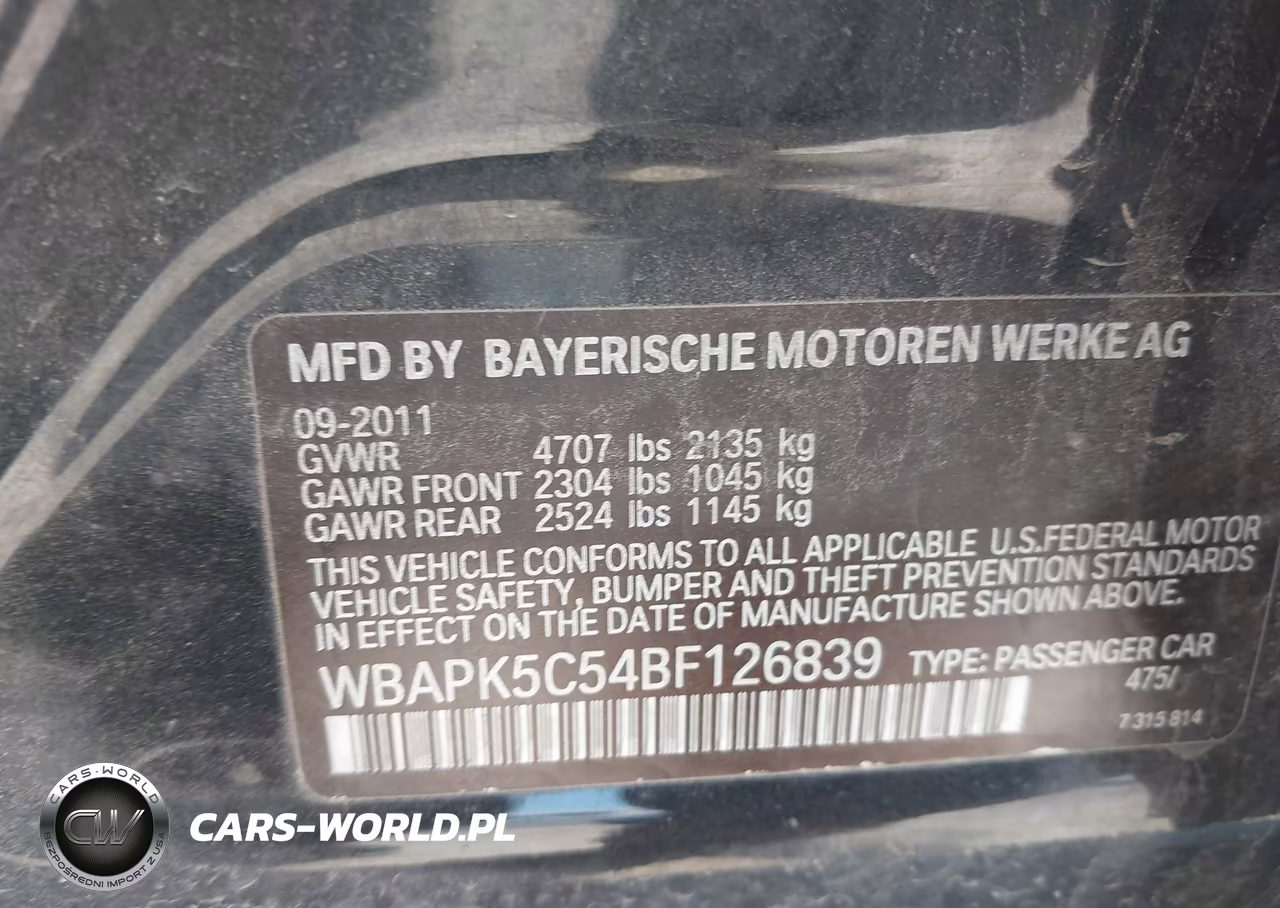 2011 BMW 328I xDrive VIN:WBAPK5C54BF126839 - 9