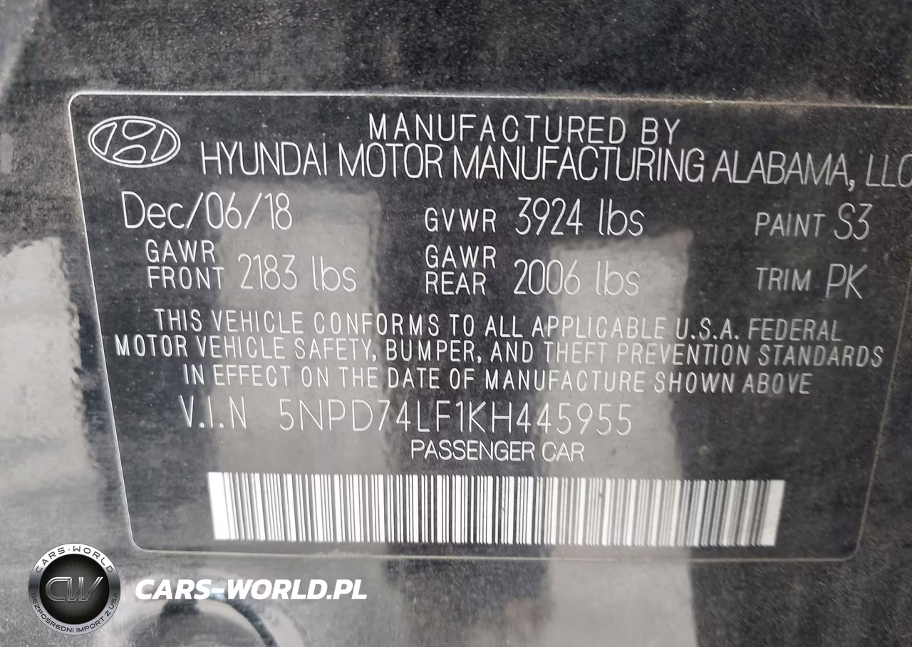 2019 Hyundai Elantra Se VIN:5NPD74LF1KH445955 - 9