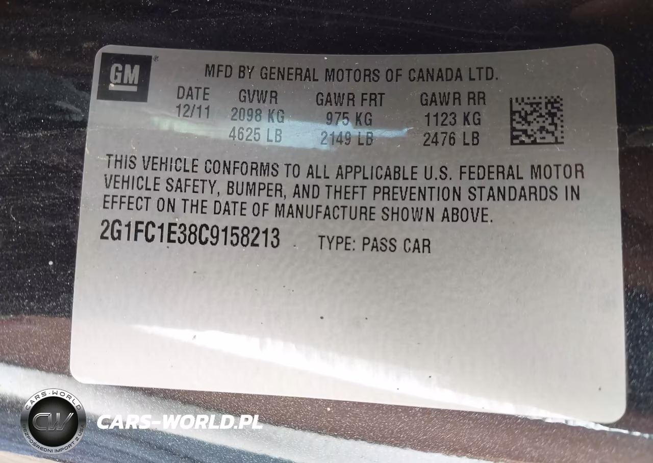 2012 Chevrolet Camaro 2Lt VIN:2G1FC1E38C9158213 - 9