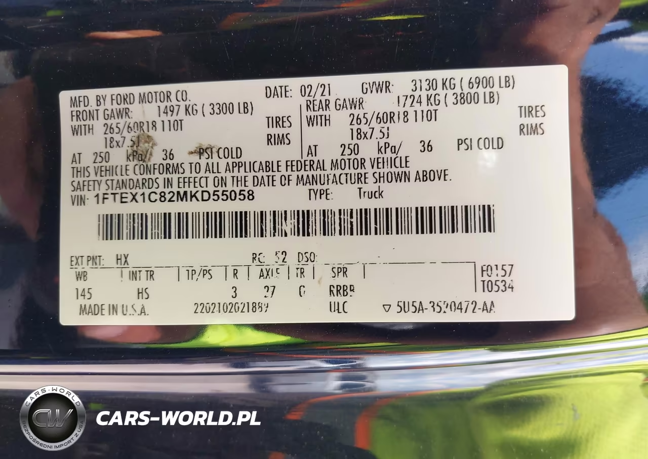 2021 Ford F-150 Lariat VIN:1FTEX1C82MKD55058 - 9