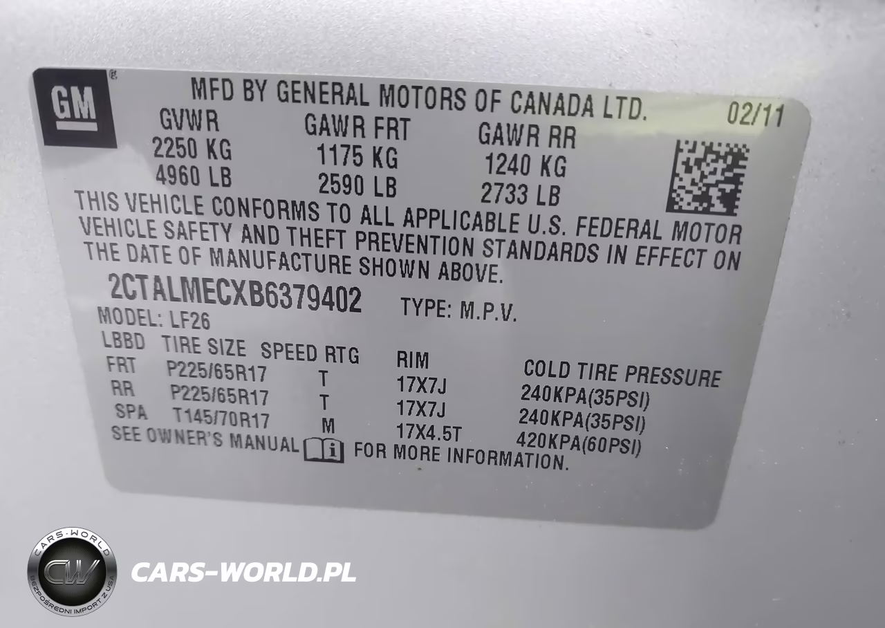 2011 GMC Terrain Sle-1 VIN:2CTALMECXB6379402 - 9