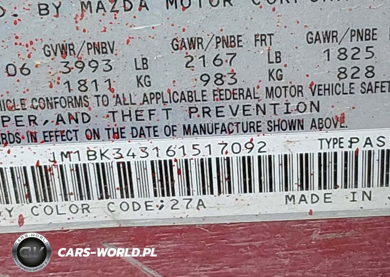 2006 Mazda Mazda3 VIN:JM1BK343161517092 - 9