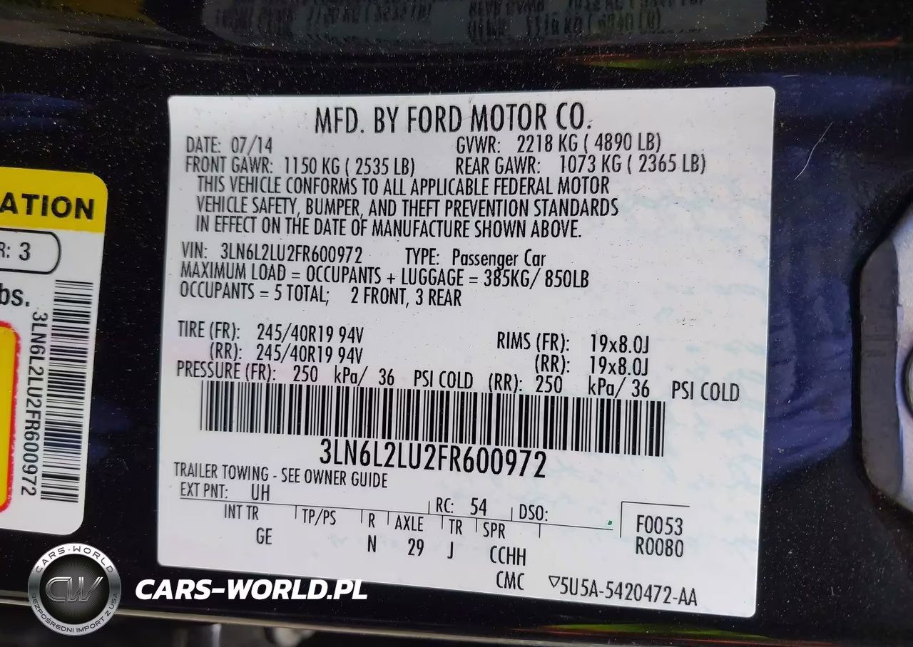 2015 Lincoln Mkz Hybrid VIN:3LN6L2LU2FR600972 - 9