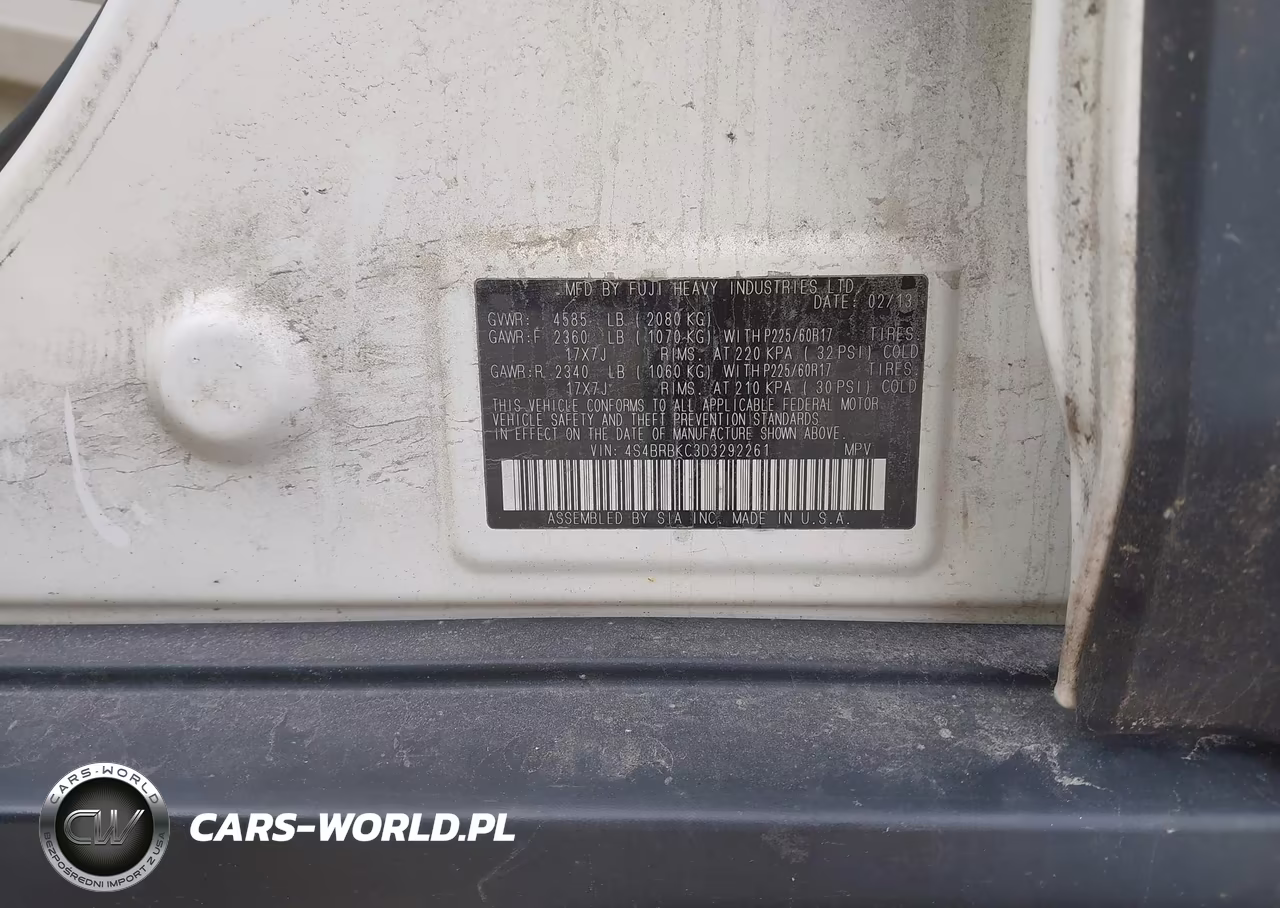 2013 Subaru Outback 2.5I Limited VIN:4S4BRBKC3D3292261 - 9
