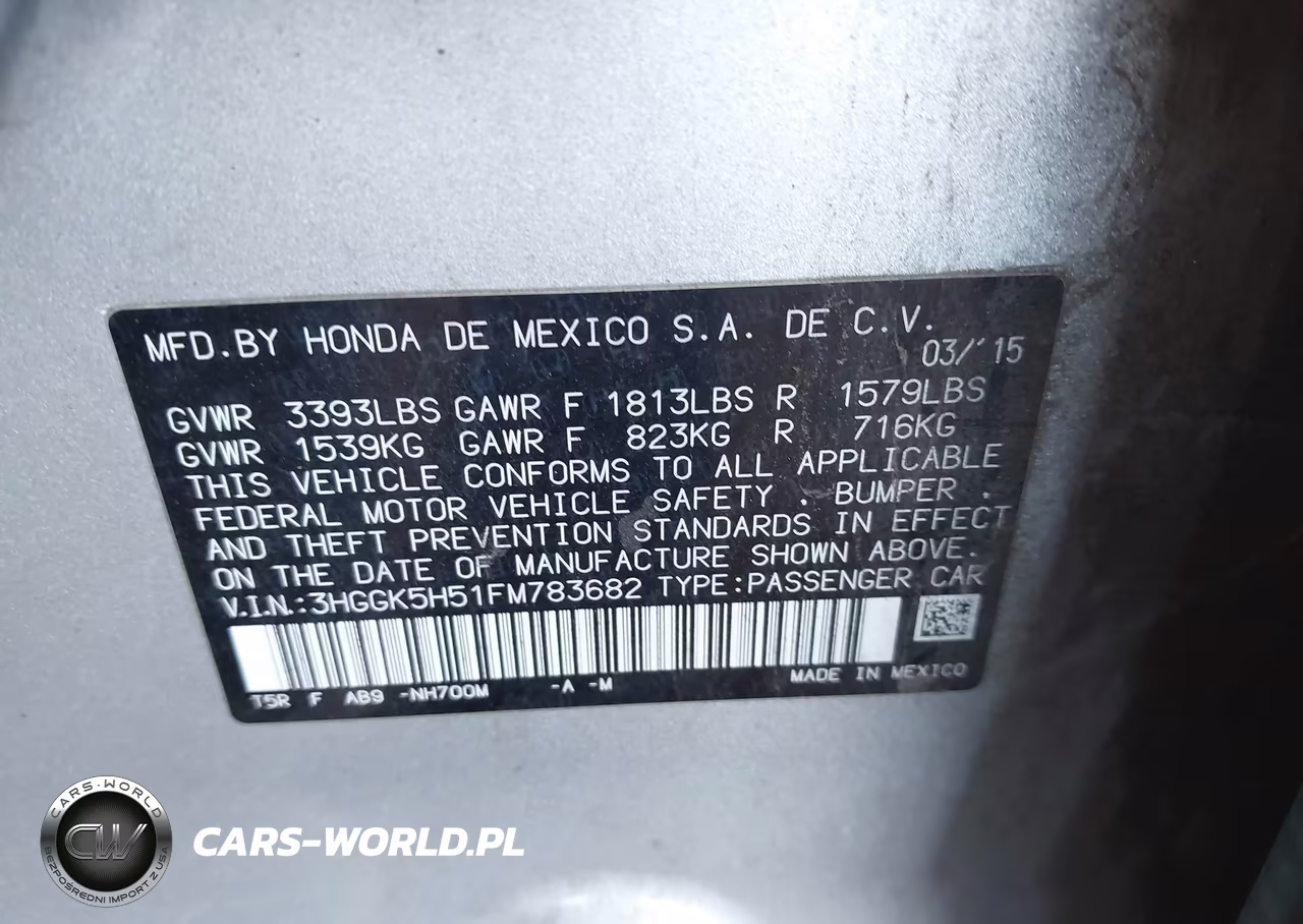 2015 Honda Fit Lx VIN:3HGGK5H51FM783682 - 9