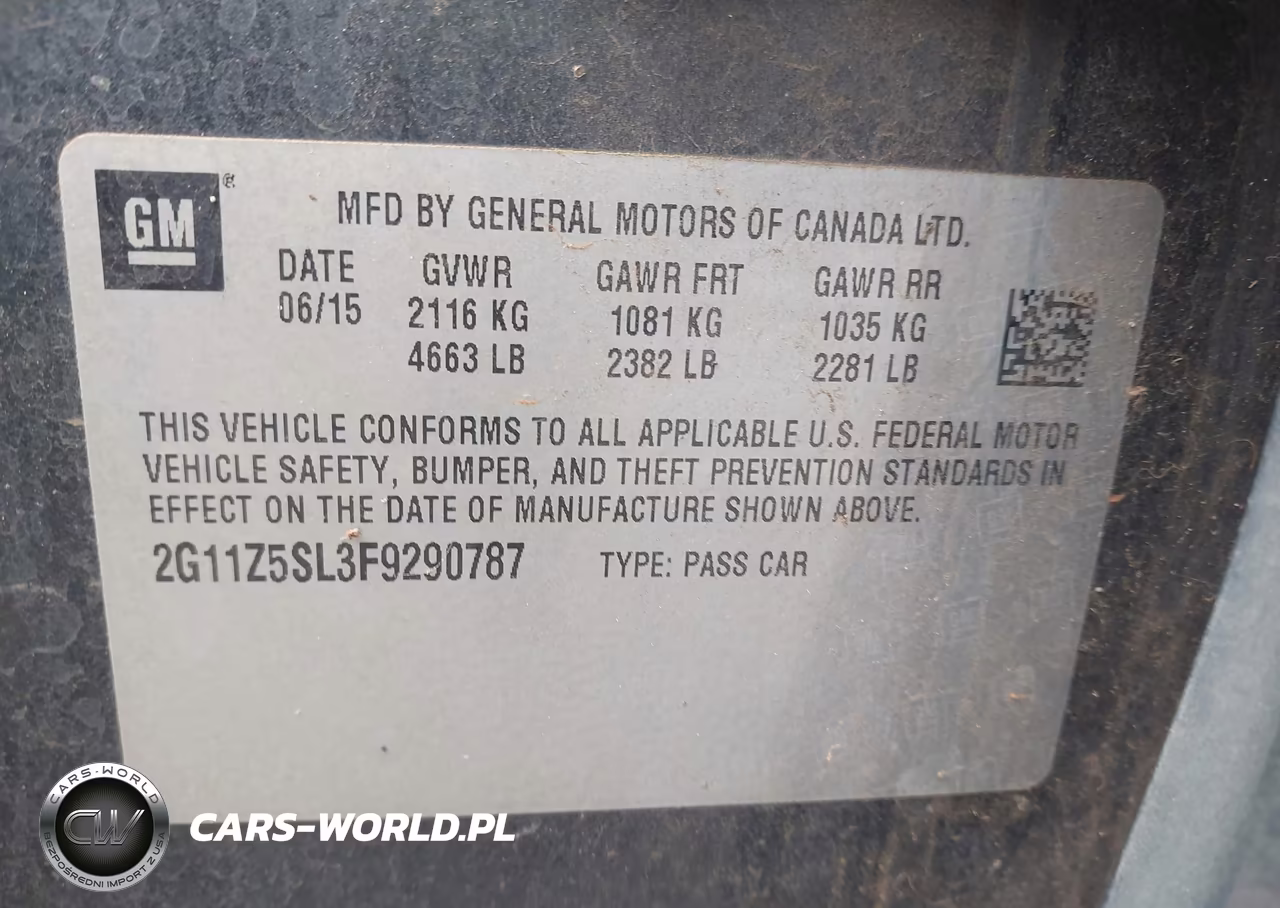 2015 Chevrolet Impala Ls VIN:2G11Z5SL3F9290787 - 9