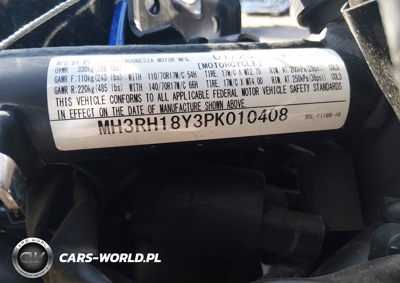 2023 Yamaha Yzfr3 A VIN:MH3RH18Y3PK010408 - 10