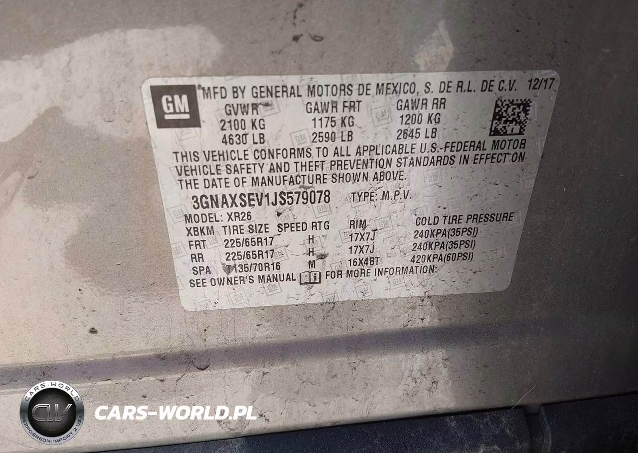 2018 Chevrolet Equinox Lt VIN:3GNAXSEV1JS579078 - 9