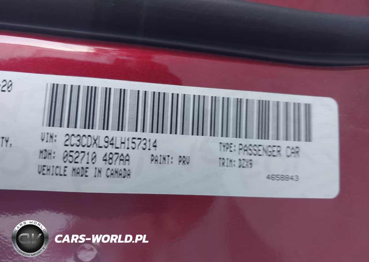 2020 Dodge Charger Srt Hellcat Rwd VIN:2C3CDXL94LH157314 - 9