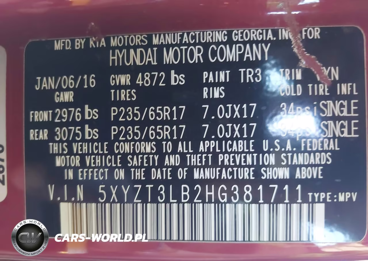 2017 Hyundai Santa Fe Sport 2.4L VIN:5XYZT3LB2HG381711 - 9