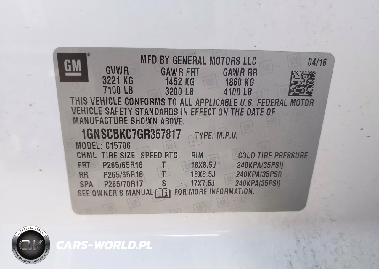 2016 Chevrolet Tahoe Lt VIN:1GNSCBKC7GR367817 - 9