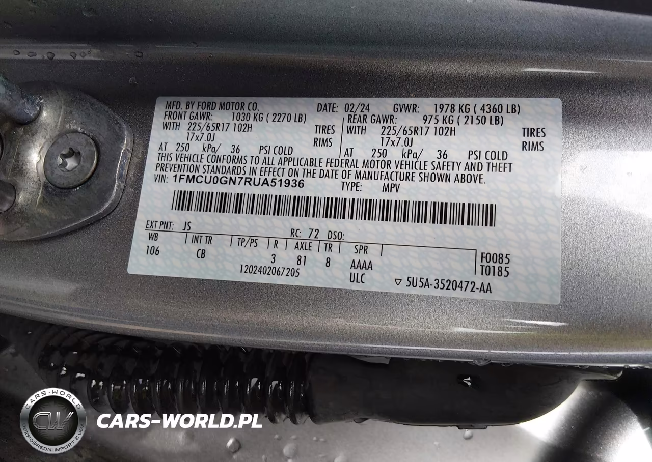 2024 Ford Escape Active VIN:1FMCU0GN7RUA51936 - 9