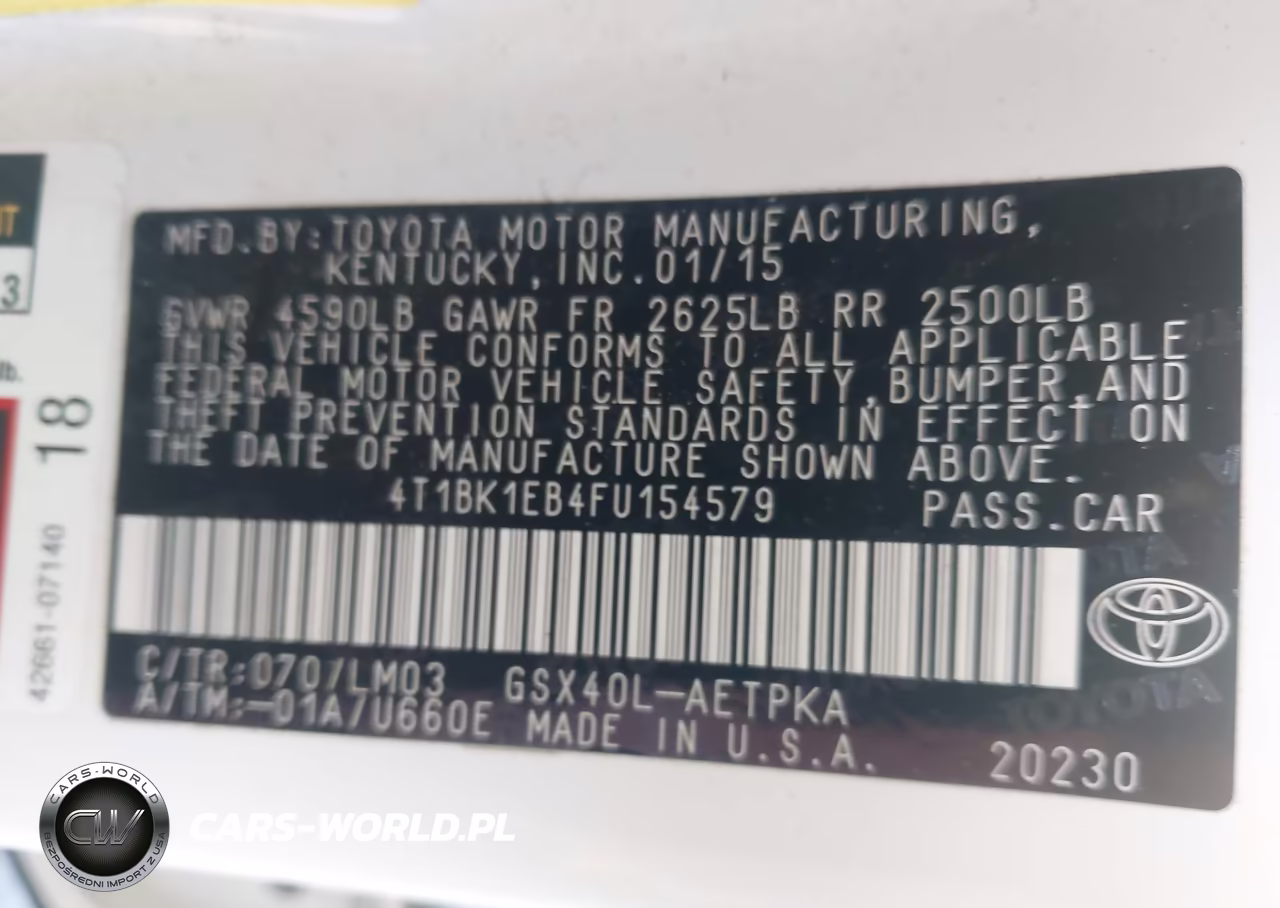 2015 Toyota Avalon Limited VIN:4T1BK1EB4FU154579 - 9