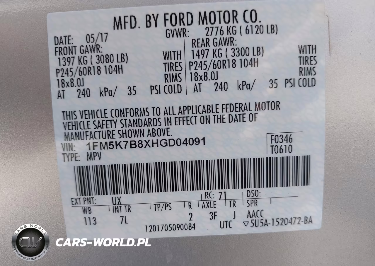 2017 Ford Explorer VIN:1FM5K7B8XHGD04091 - 9
