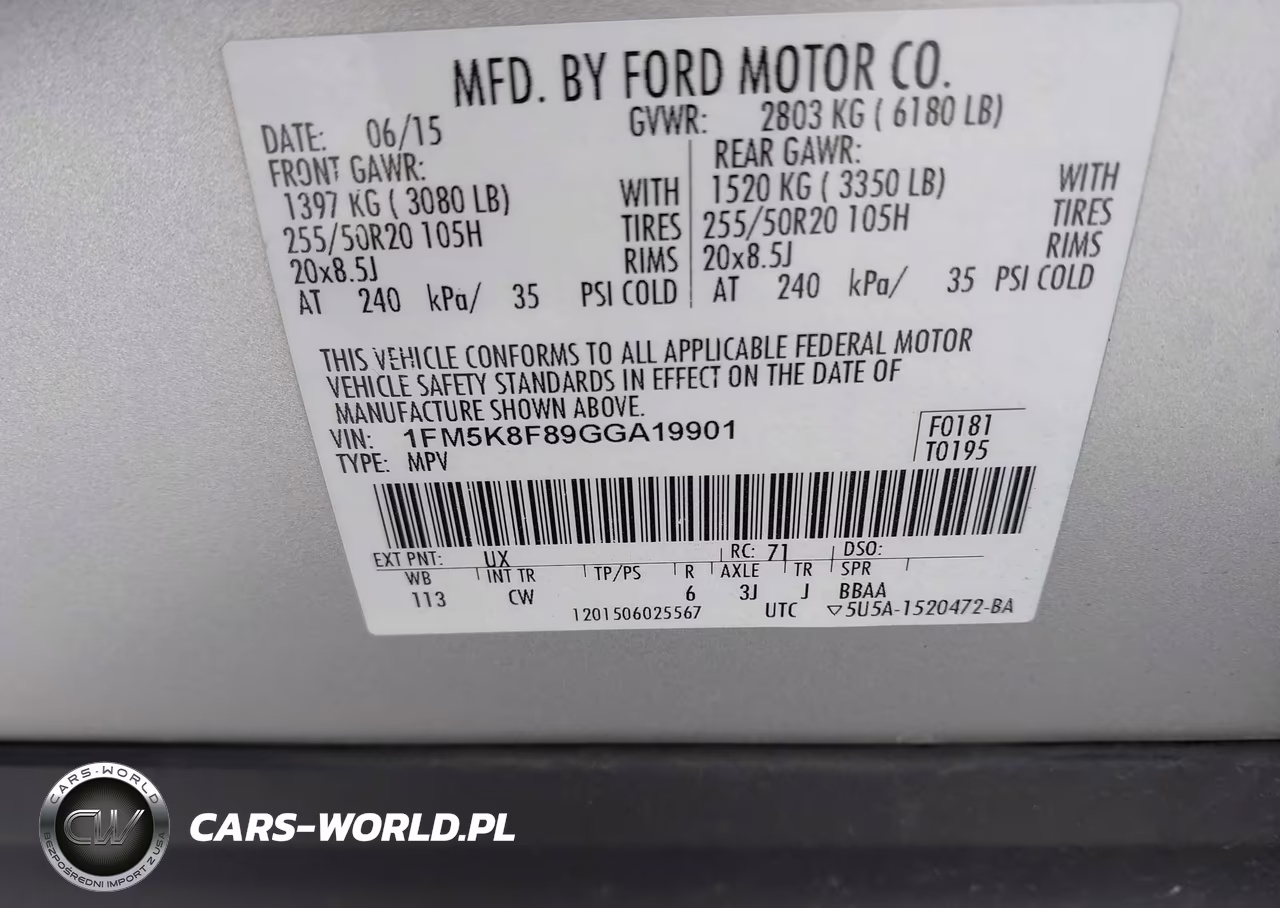 2016 Ford Explorer Limited VIN:1FM5K8F89GGA19901 - 9