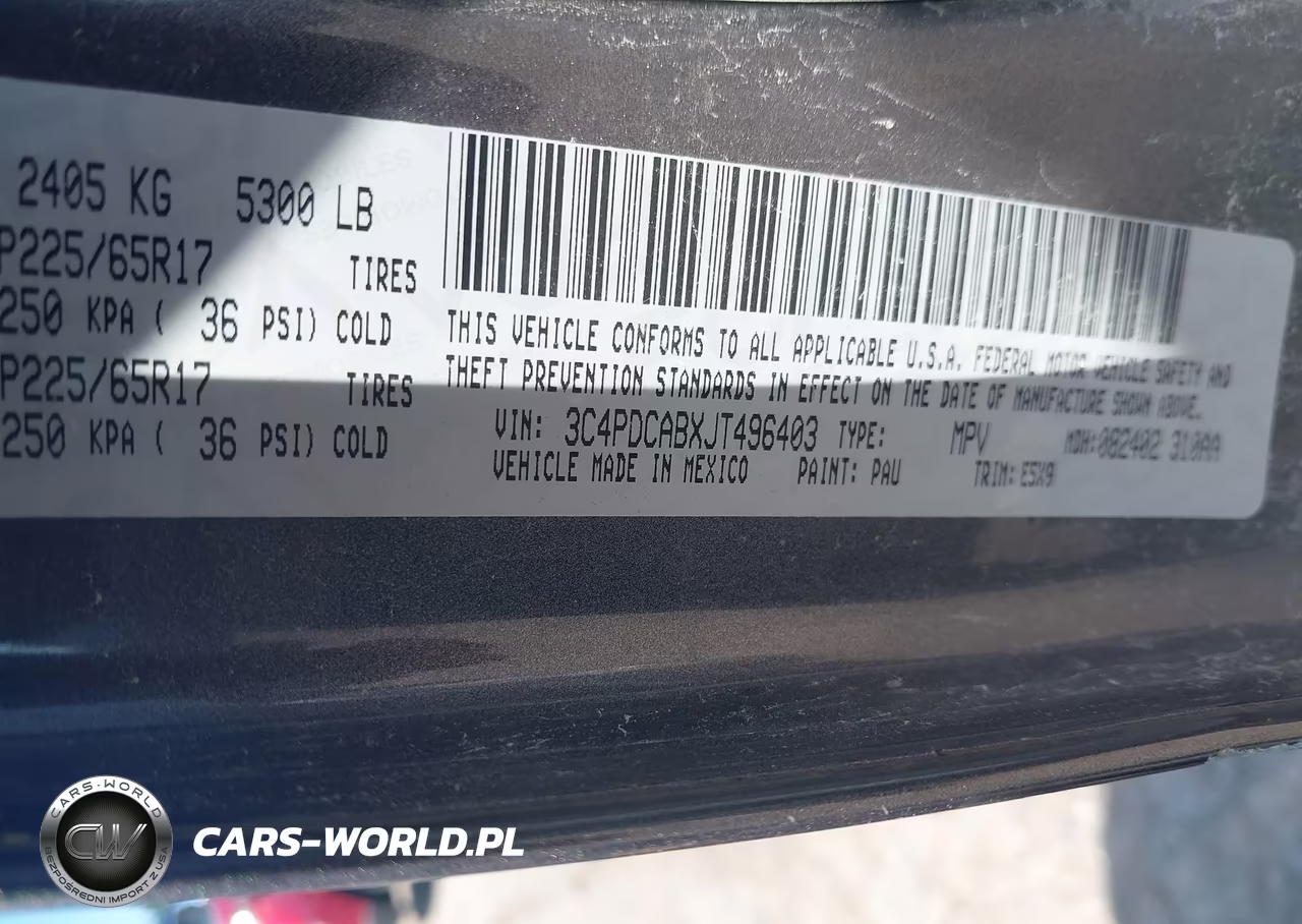 2018 Dodge Journey Se VIN:3C4PDCABXJT496403 - 9