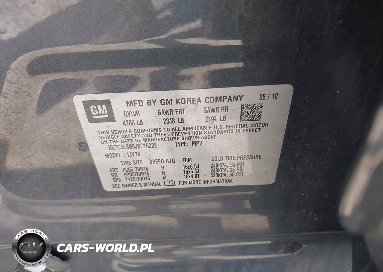 2018 Chevrolet Trax Lt VIN:KL7CJLSB9JB716232 - 9