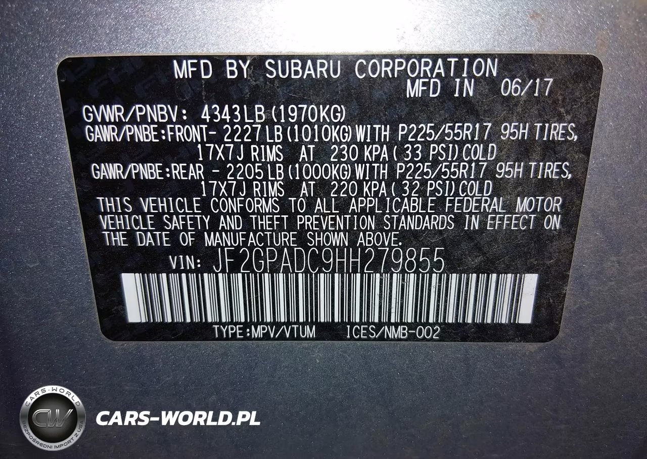 2017 Subaru Crosstrek 2.0I Premium VIN:JF2GPADC9HH279855 - 9
