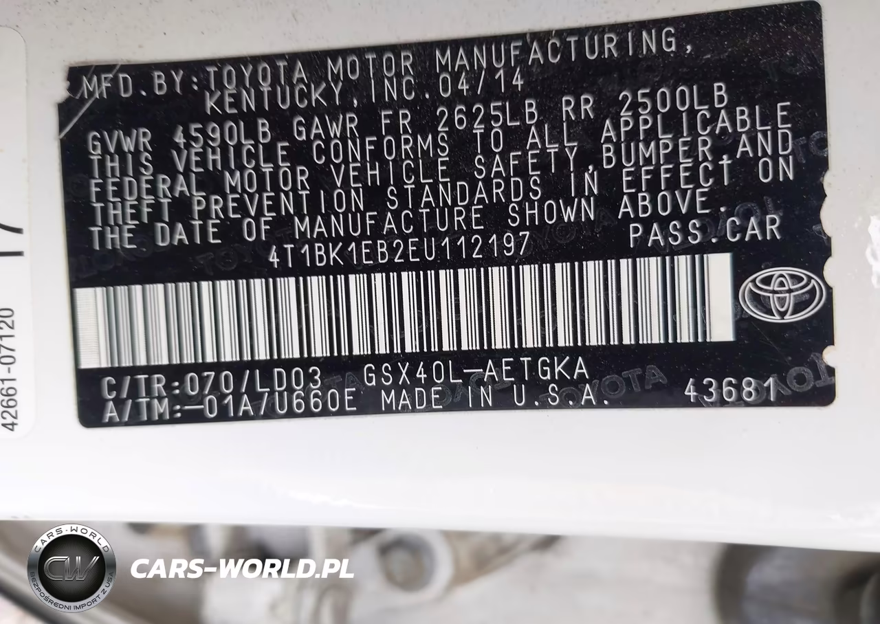 2014 Toyota Avalon Xle VIN:4T1BK1EB2EU112197 - 9