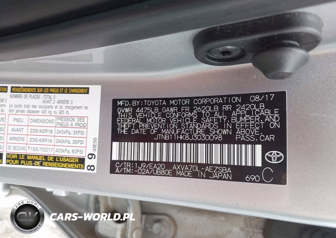 2018 Toyota Camry Se VIN:JTNB11HK8J3030098 - 9