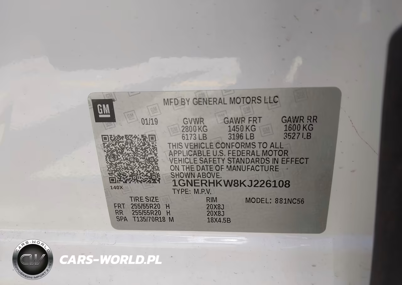 2019 Chevrolet Traverse 3Lt VIN:1GNERHKW8KJ226108 - 9