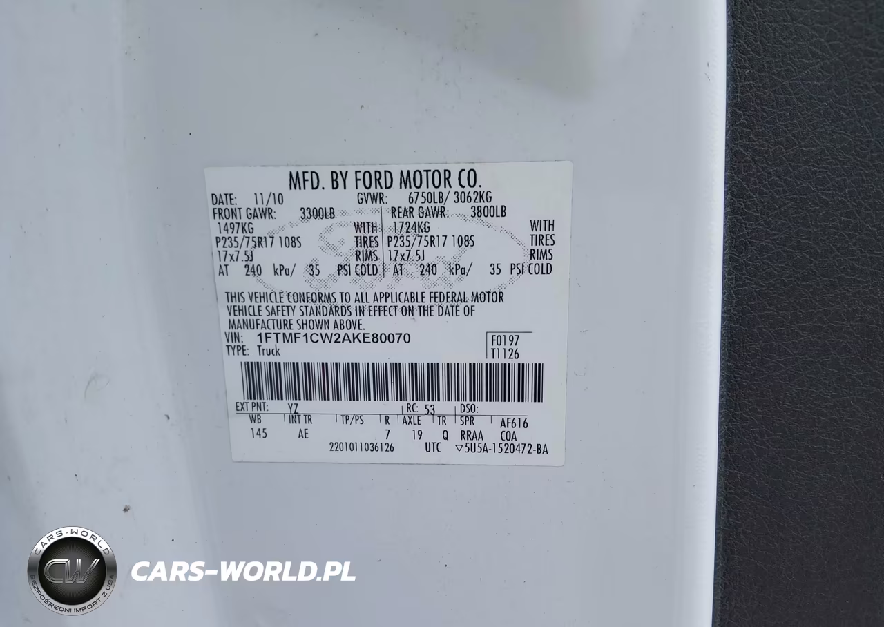 2010 Ford F-150 Stx-Xl-Xlt VIN:1FTMF1CW2AKE80070 - 9