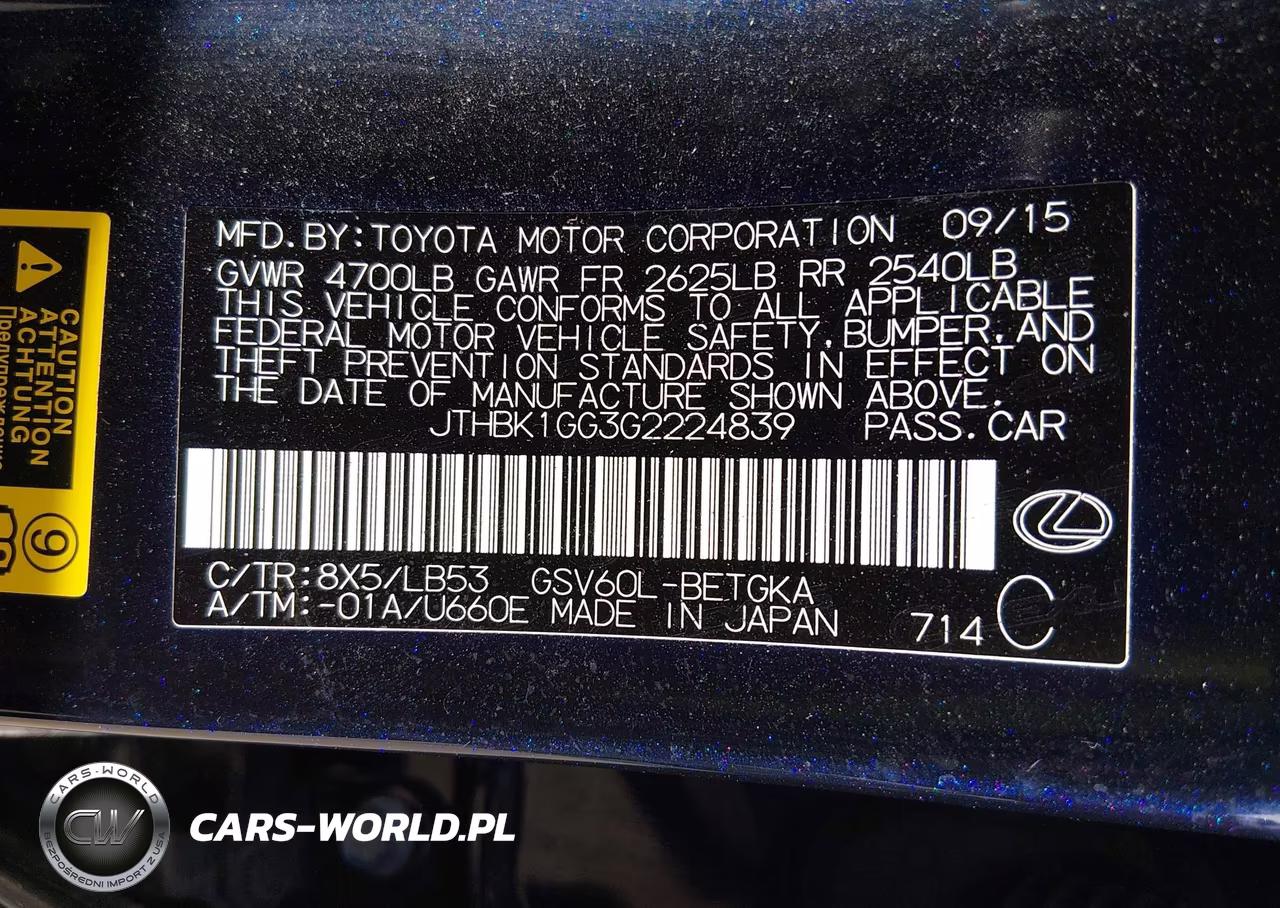 2016 Lexus Es 350 VIN:JTHBK1GG3G2224839 - 9