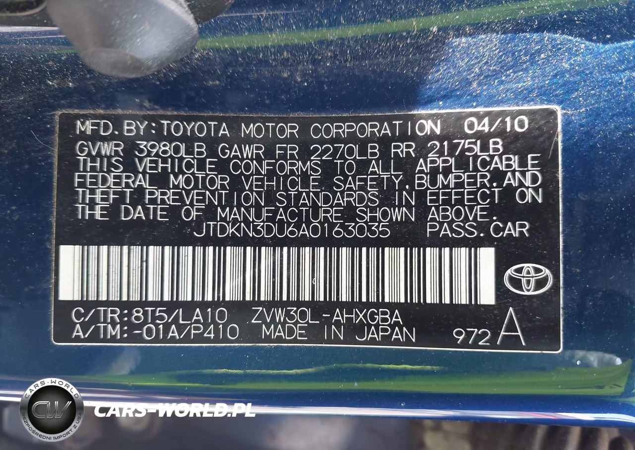 2010 Toyota Prius V VIN:JTDKN3DU6A0163035 - 9