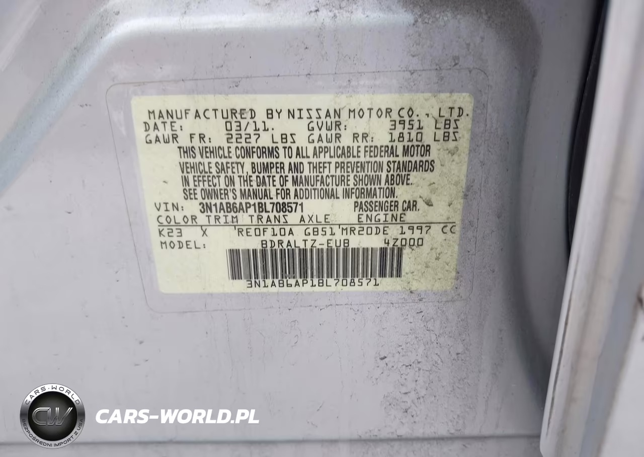 2011 Nissan Sentra 2.0Sr VIN:3N1AB6AP1BL708571 - 9