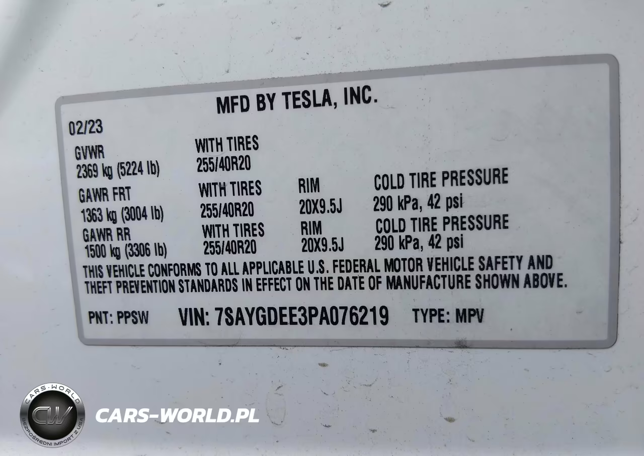 2023 Tesla Model Y VIN:7SAYGDEE3PA076219 - 9