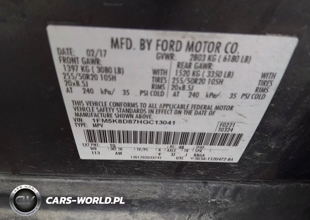 2017 Ford Explorer Xlt VIN:1FM5K8D87HGC13041 - 9