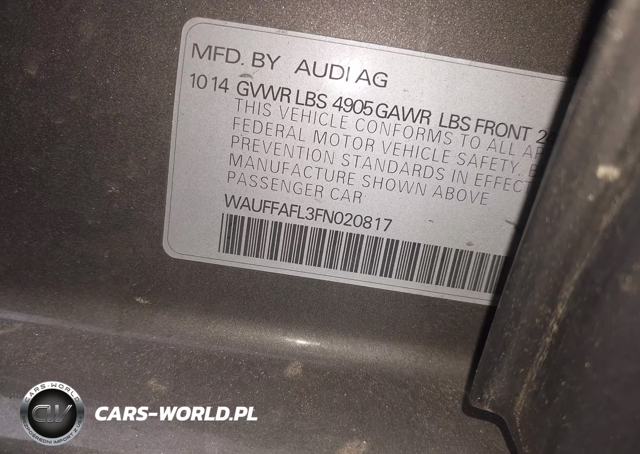 2015 Audi A4 Premium Plus VIN:WAUFFAFL3FN020817 - 9