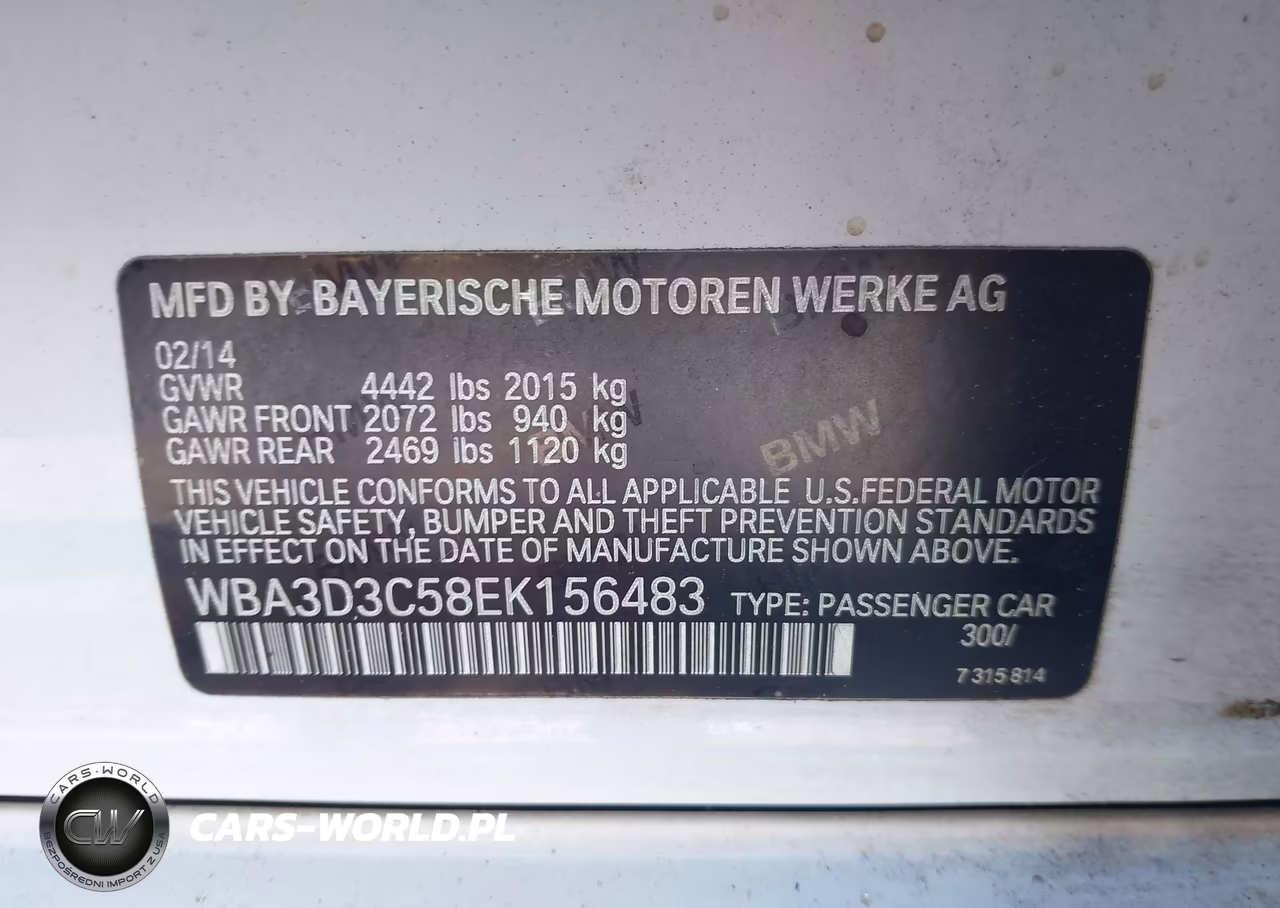 2014 BMW 328D VIN:WBA3D3C58EK156483 - 9
