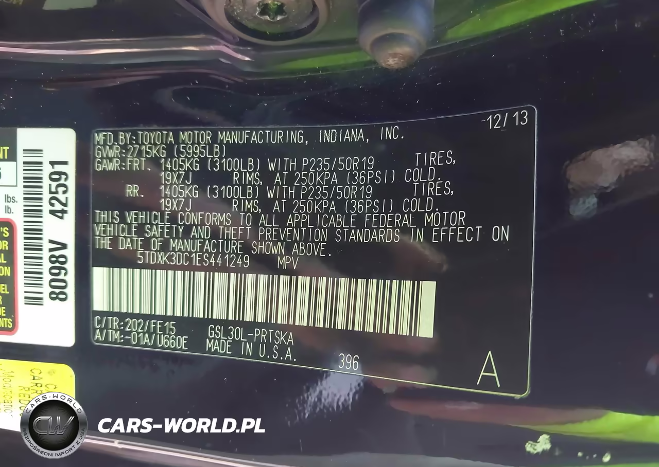 2014 Toyota Sienna Se 8 Passenger VIN:5TDXK3DC1ES441249 - 9