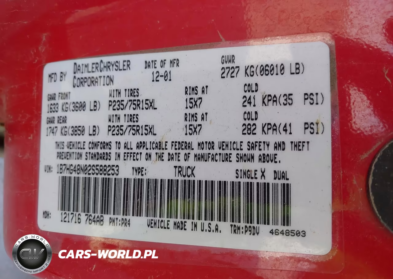 2002 Dodge Dakota Slt VIN:1B7HG48N02S588253 - 9