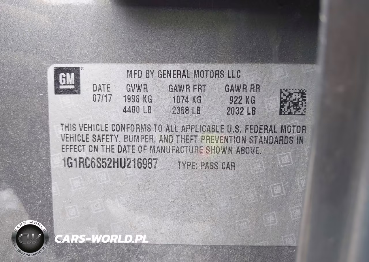 2017 Chevrolet Volt Lt VIN:1G1RC6S52HU216987 - 9