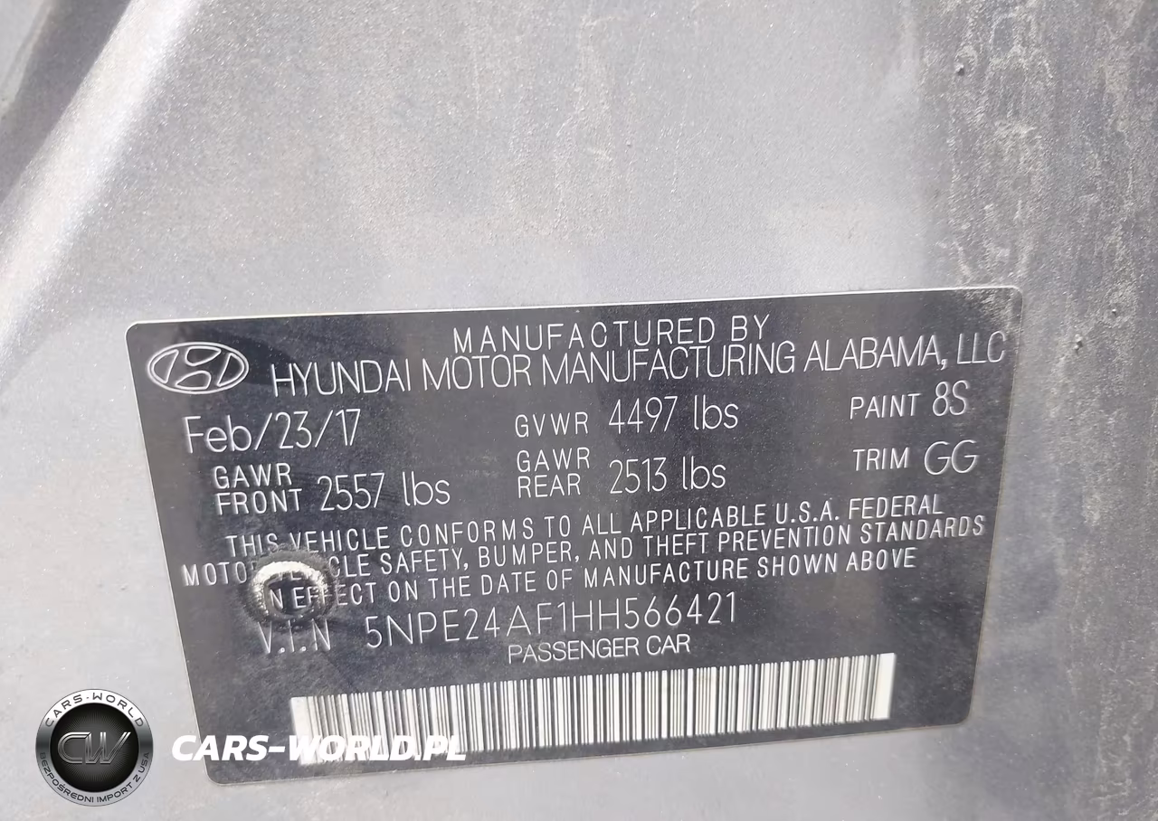2017 Hyundai Sonata VIN:5NPE24AF1HH566421 - 9