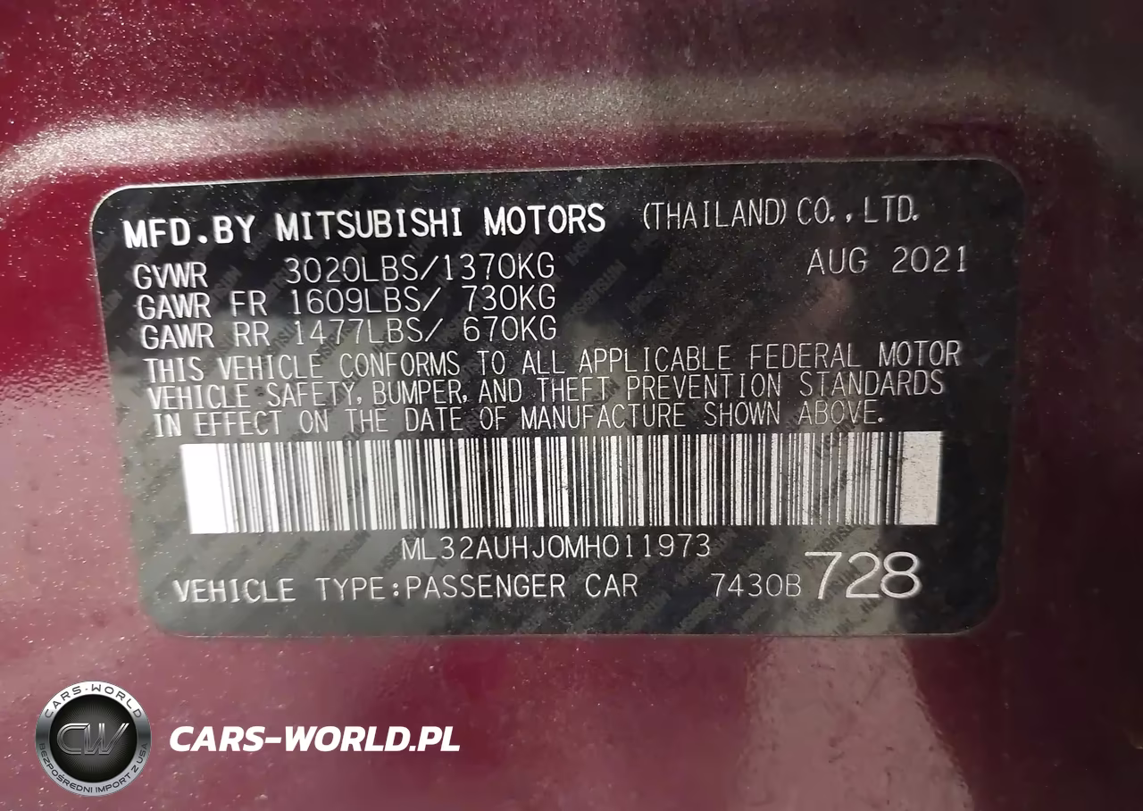 2021 Mitsubishi Mirage Carbonite Edition-Es-Le VIN:ML32AUHJ0MH011973 - 9