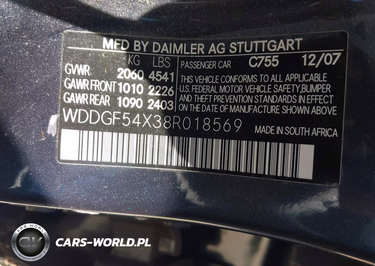2008 Mercedes-Benz C 300 Luxury-Sport VIN:WDDGF54X38R018569 - 9