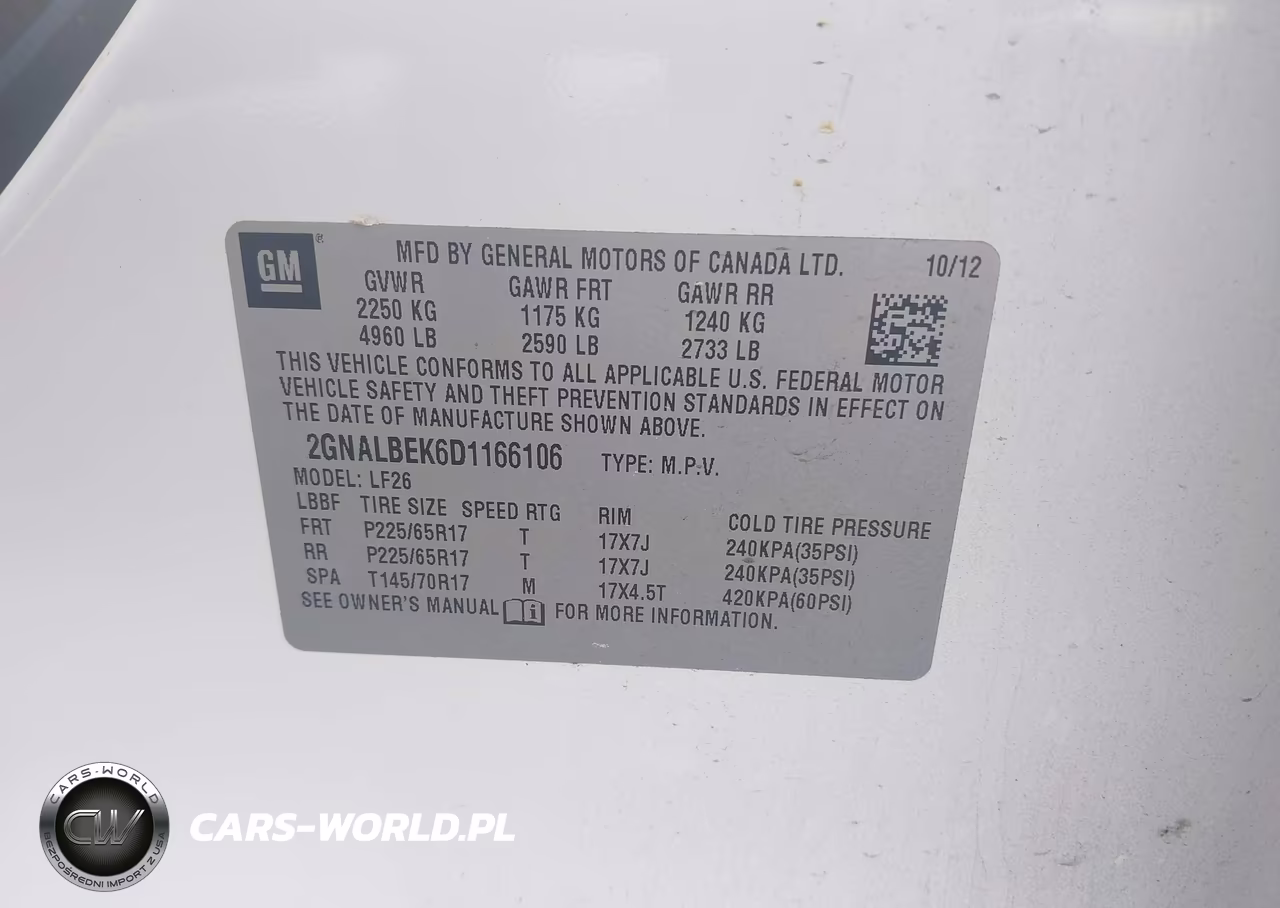 2013 Chevrolet Equinox Ls VIN:2GNALBEK6D1166106 - 9