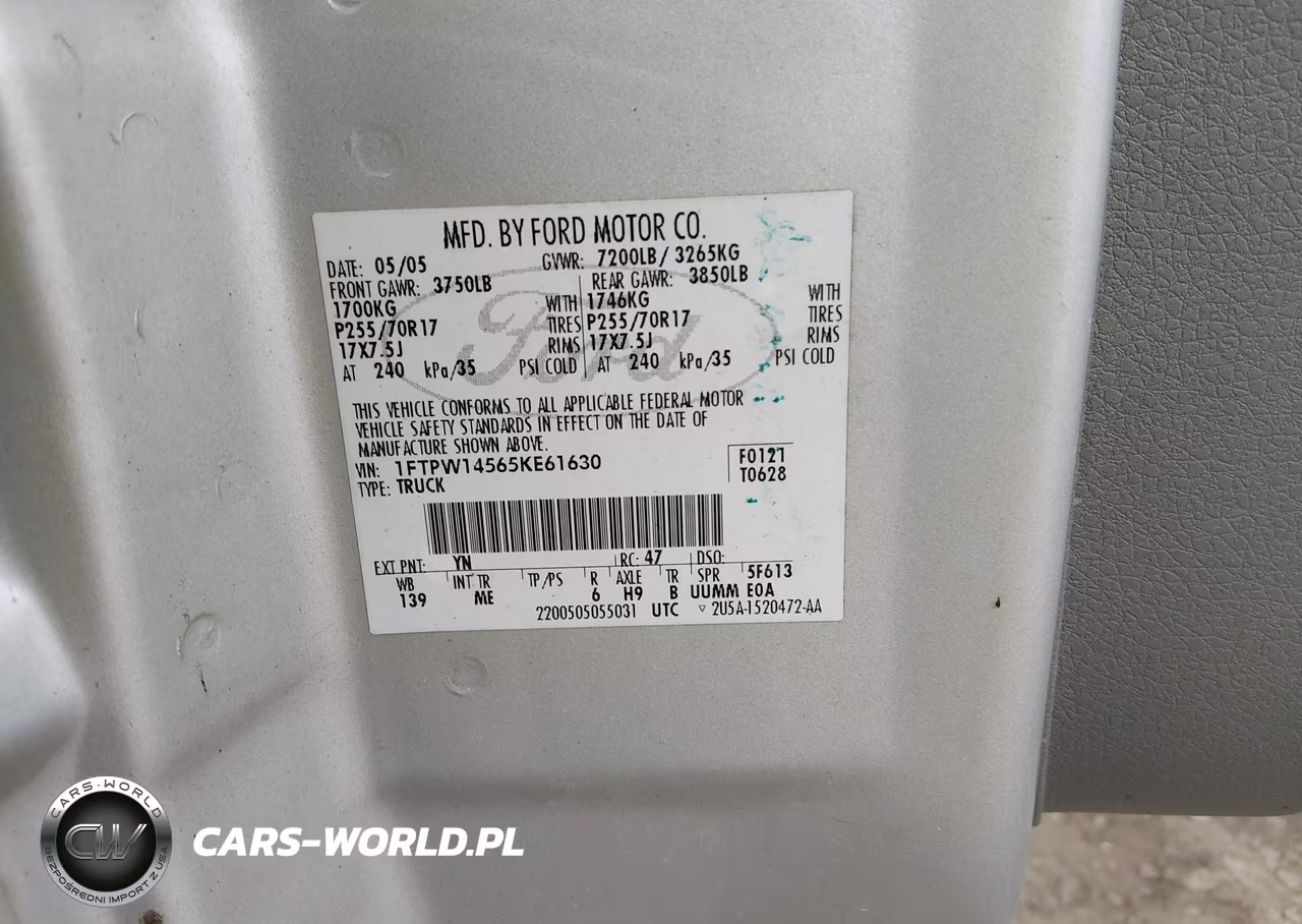 2005 Ford F-150 Fx4-Lariat-Xlt VIN:1FTPW14565KE61630 - 9