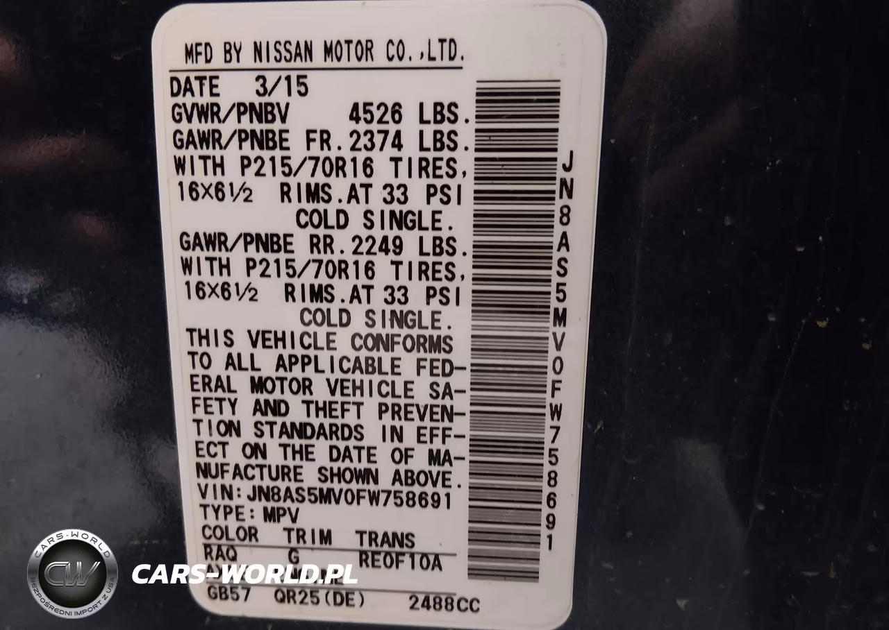 2015 Nissan Rogue Select S VIN:JN8AS5MV0FW758691 - 9