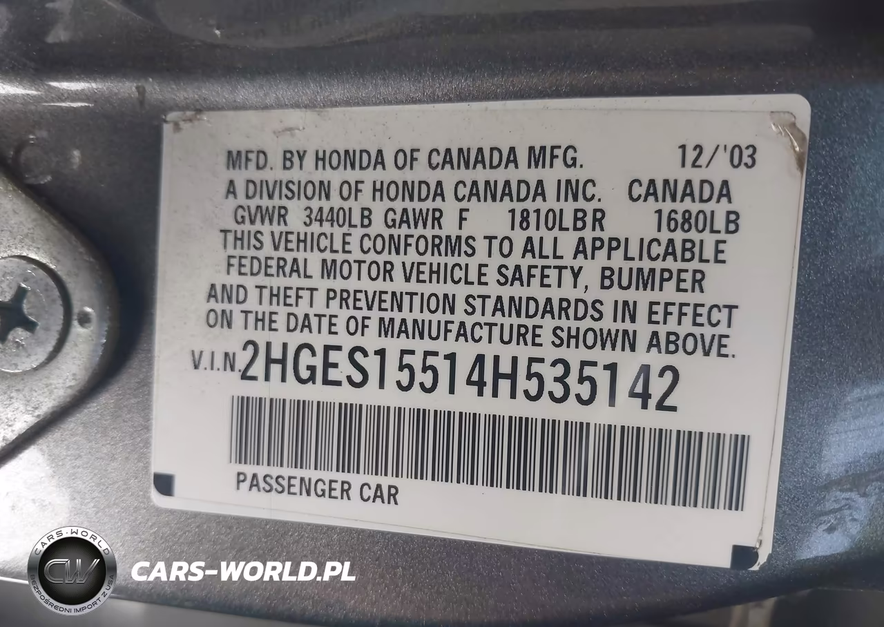 2004 Honda Civic Lx VIN:2HGES15514H535142 - 9