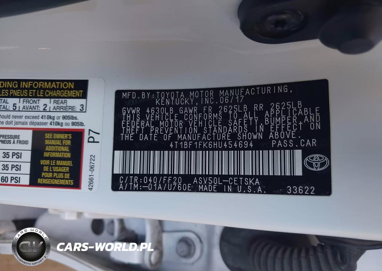 2017 Toyota Camry Se VIN:4T1BF1FK6HU454694 - 9