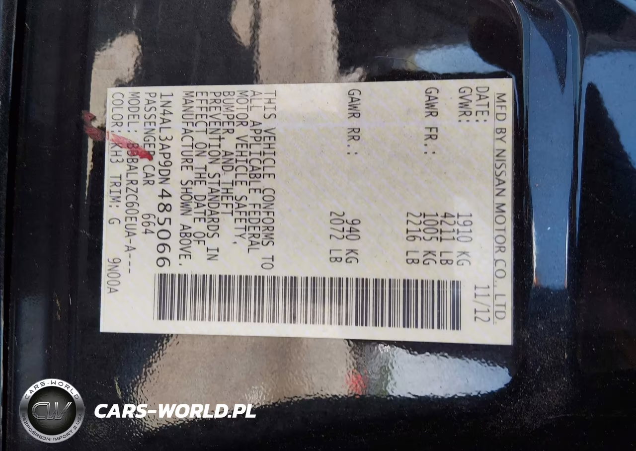 2013 Nissan Altima 2.5 S VIN:1N4AL3AP9DN485066 - 9