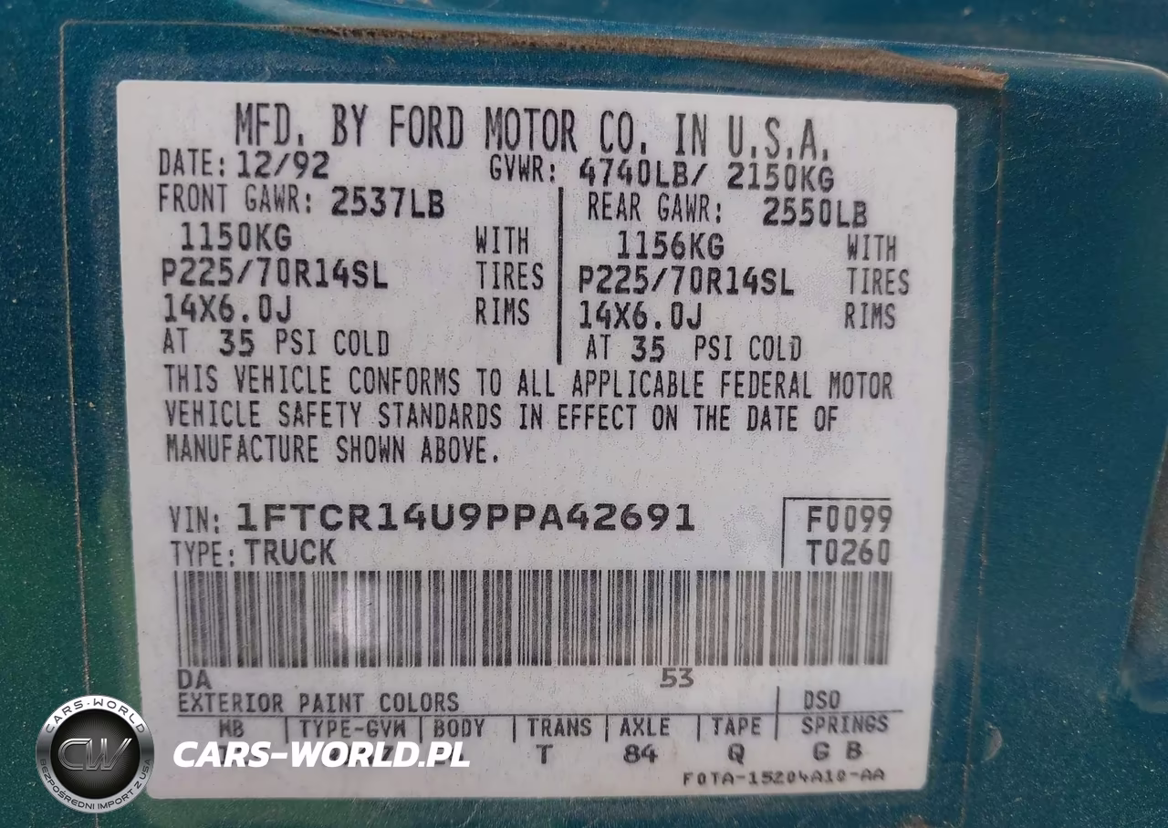1993 Ford Ranger Super Cab VIN:1FTCR14U9PPA42691 - 9